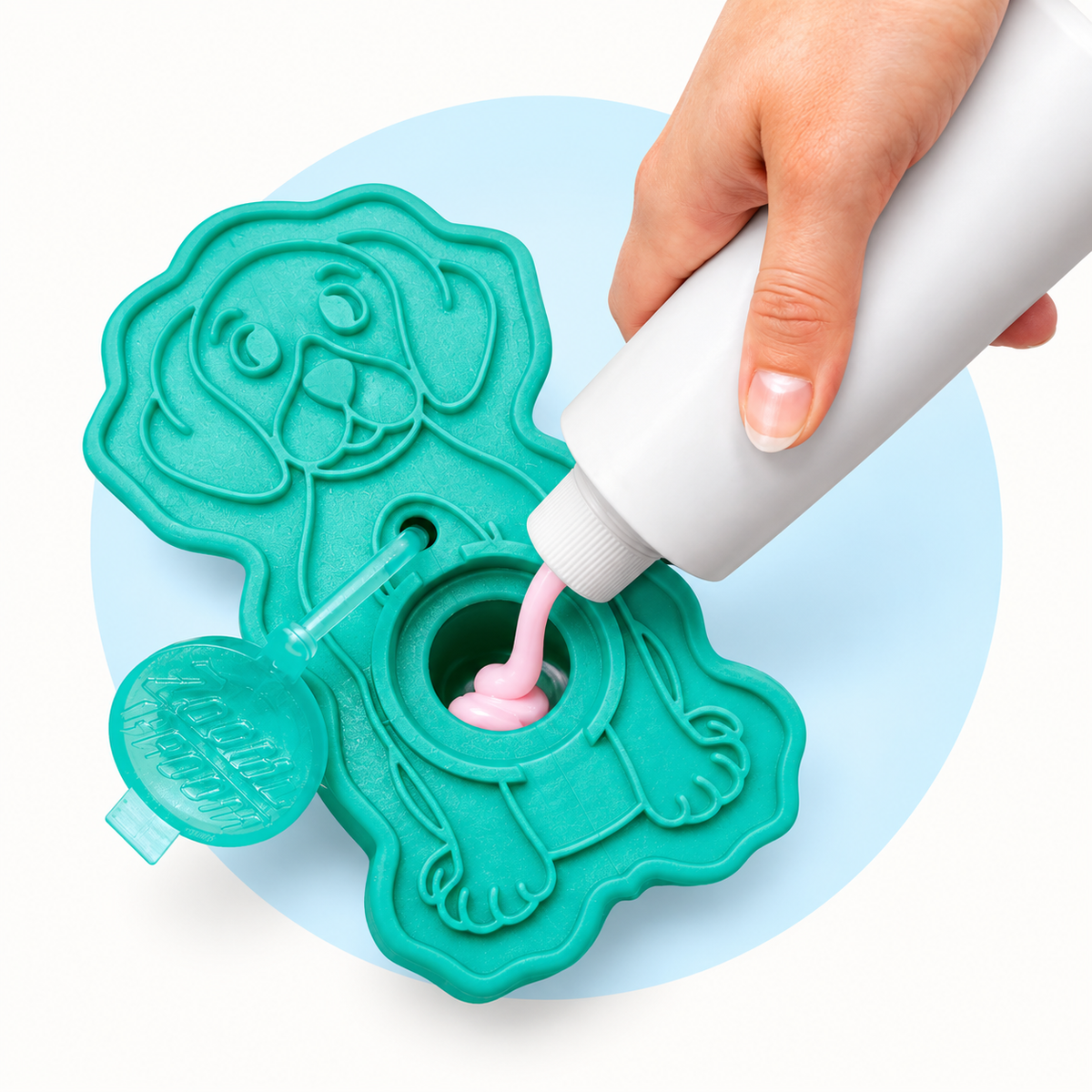 KONG ZoomGroom Bubbles L – Børste med sjampodispenser