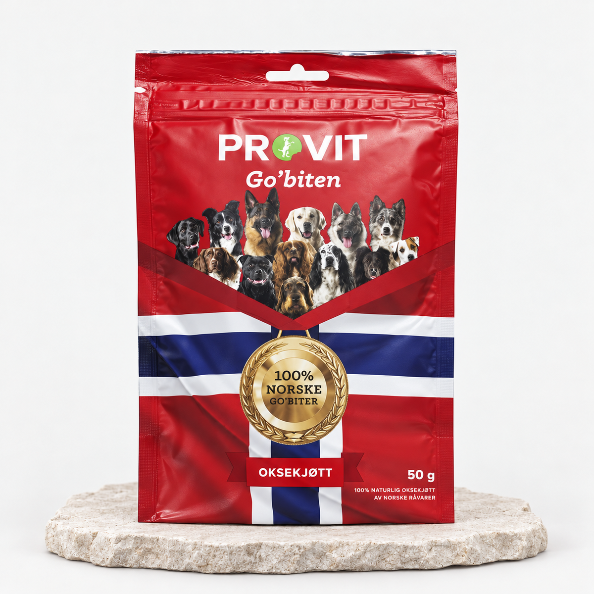 PROVIT Go’biten Frysetørket Oksekjøtt 50 g