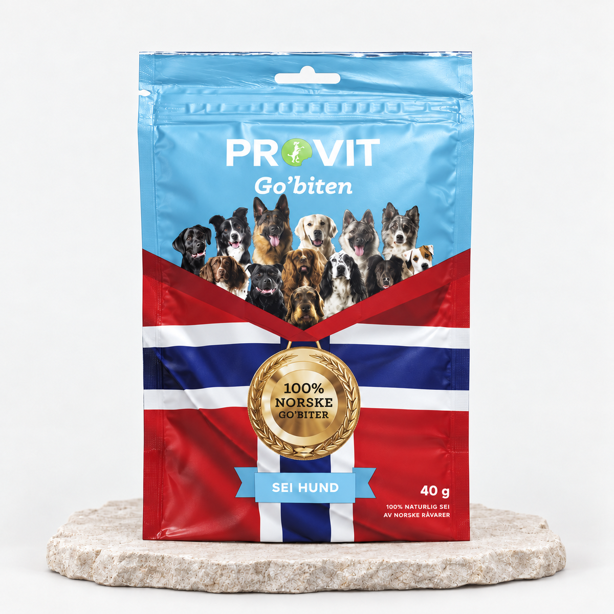 PROVIT Go’biten Frysetørket Sei 40 g