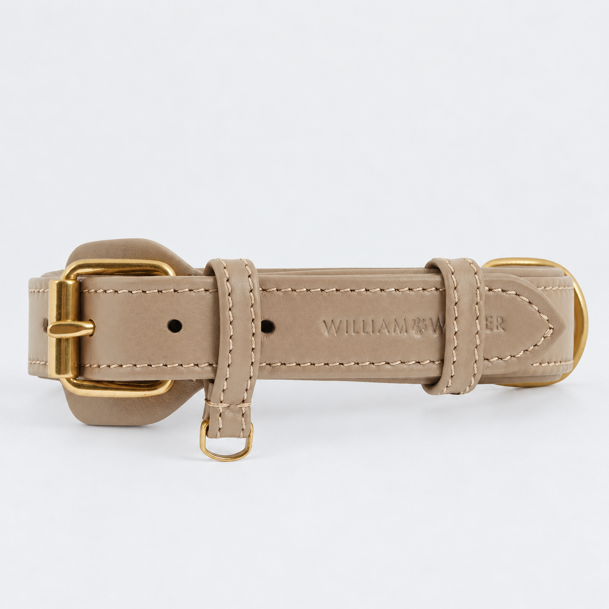 Plain Beige Halsbånd i skinn