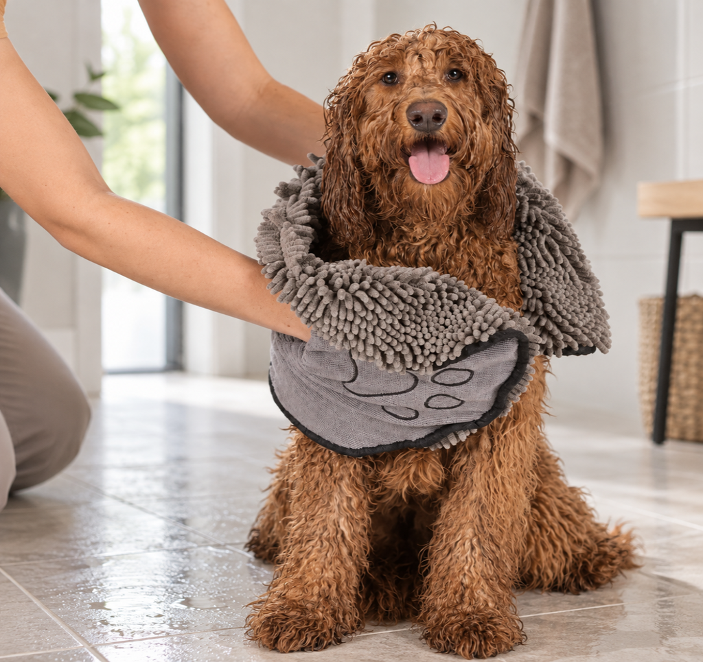 DGS Dirty Dog Shammy Håndkle 33 × 79 cm – Brun