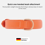 Plain Orange Halsbånd i skinn