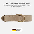 Plain Beige Halsbånd i skinn