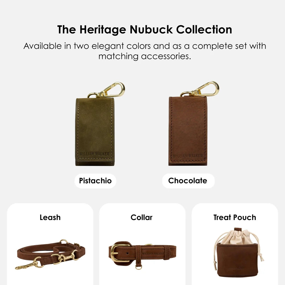 Heritage Chocolate Poseholder i nubuckskinn