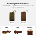 Heritage Pistachio Poseholder i nubuckskinn