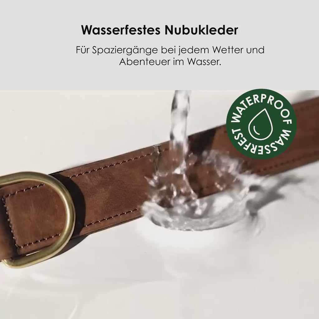 Heritage Chocolate Halsbånd i nubuckskinn