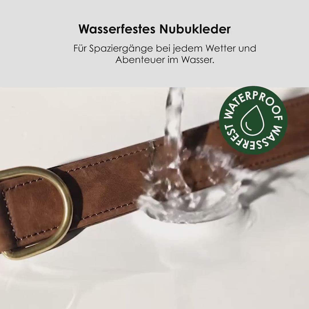 Heritage Chocolate Halsbånd i nubuckskinn